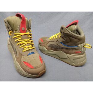 Puma Boys RS-X Mid M.I. JR Green Black Size 7 NEW NO BOX!